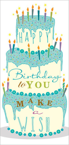 Picture of HAPPY BIRTHDAY MAKE A WISH MONEY WALLET CARD